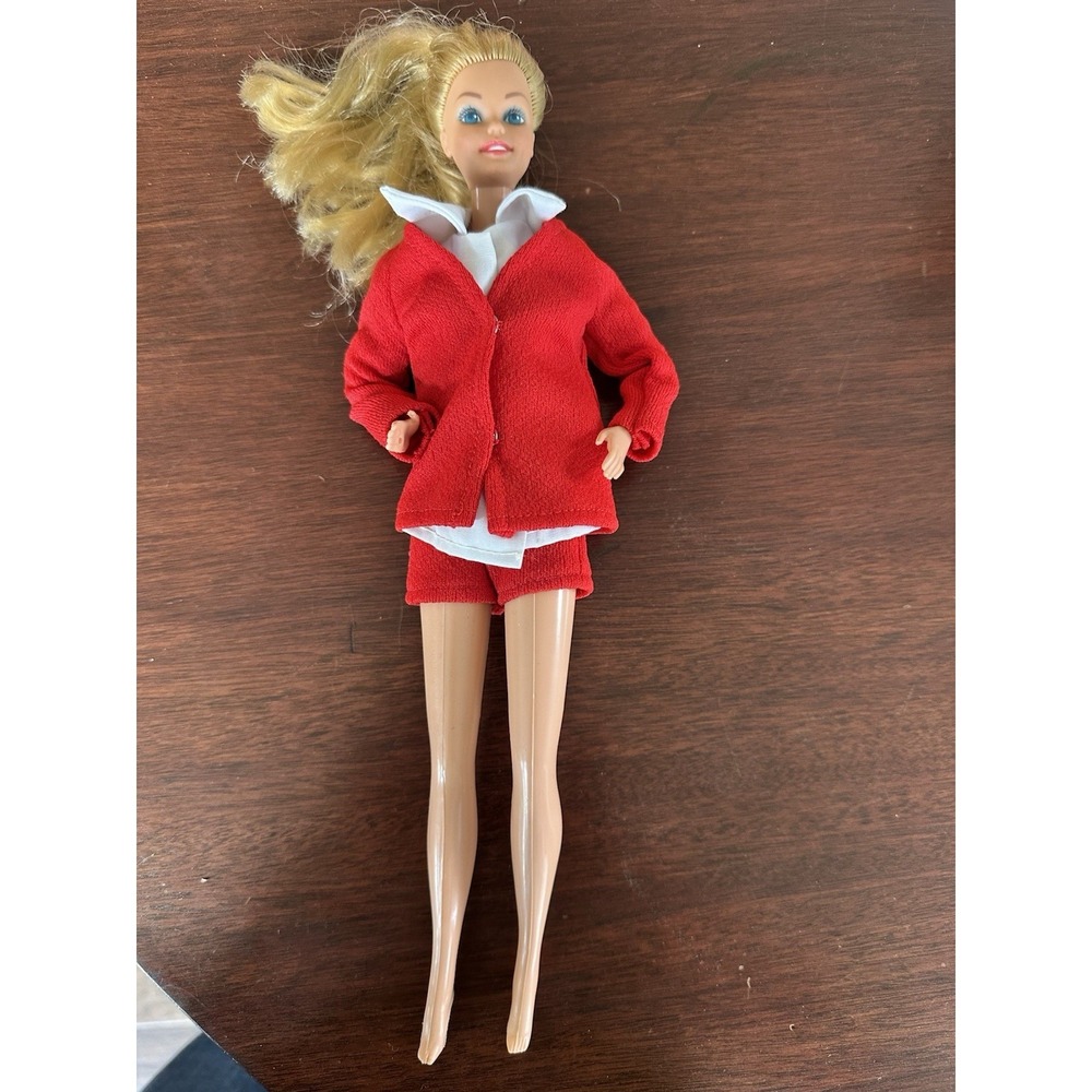 Vintage 1980s Barbie Doll Red Knit Fashion Outfit Mattel Philippines
